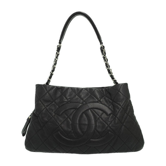 Chanel Matelasse Chain Semi-Shoulder Bag Black - Picture 1 of 9